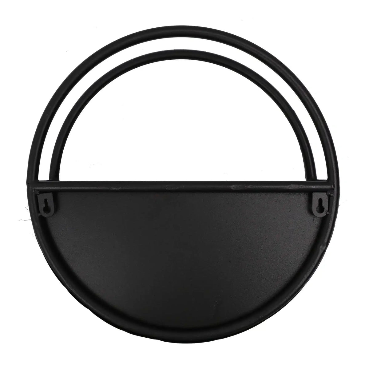 Floating Half Moon Metal Wall Planter – Onyx Black 35cm