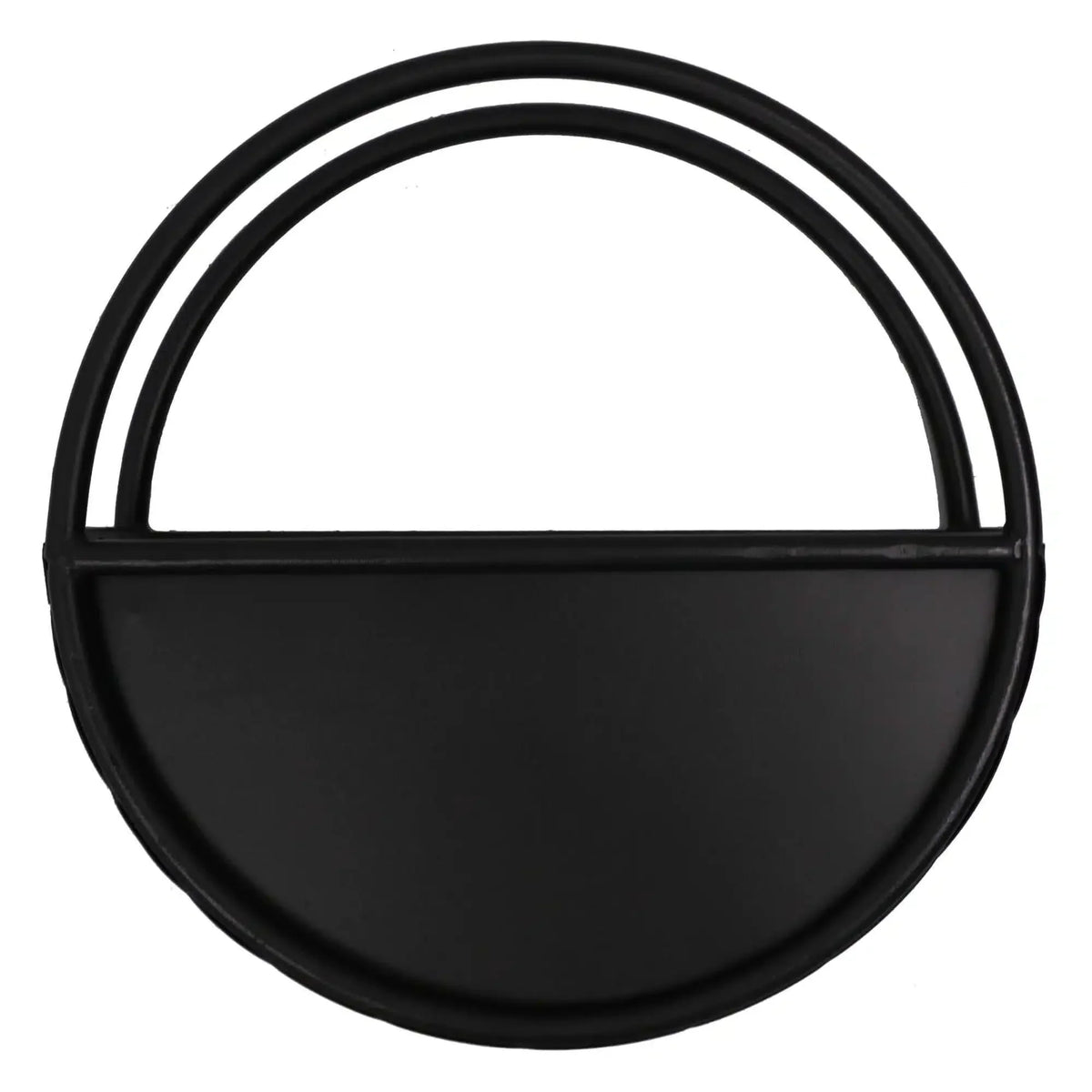 Floating Half Moon Metal Wall Planter – Onyx Black 45cm