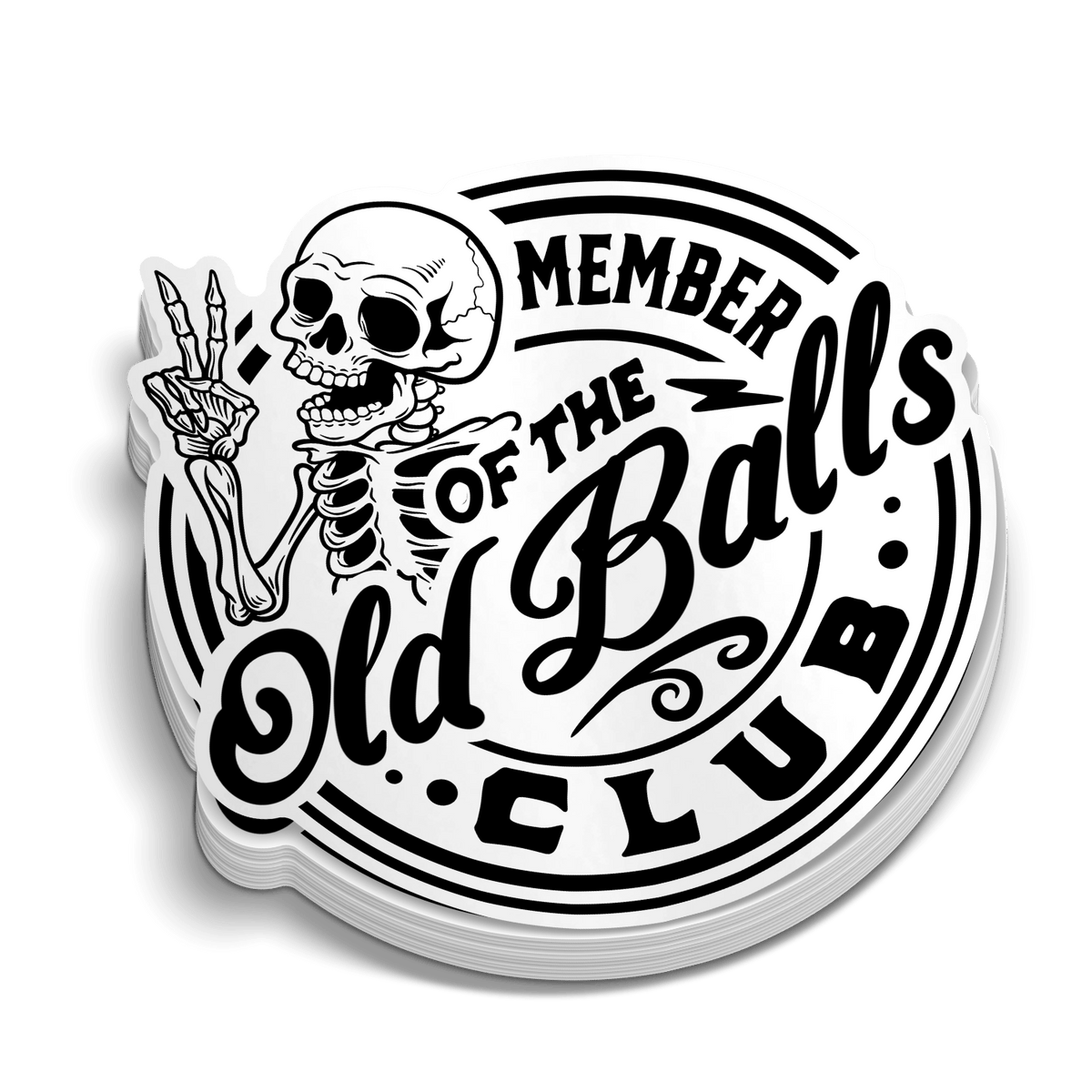 Old Balls Club - Hard Hat Decal
