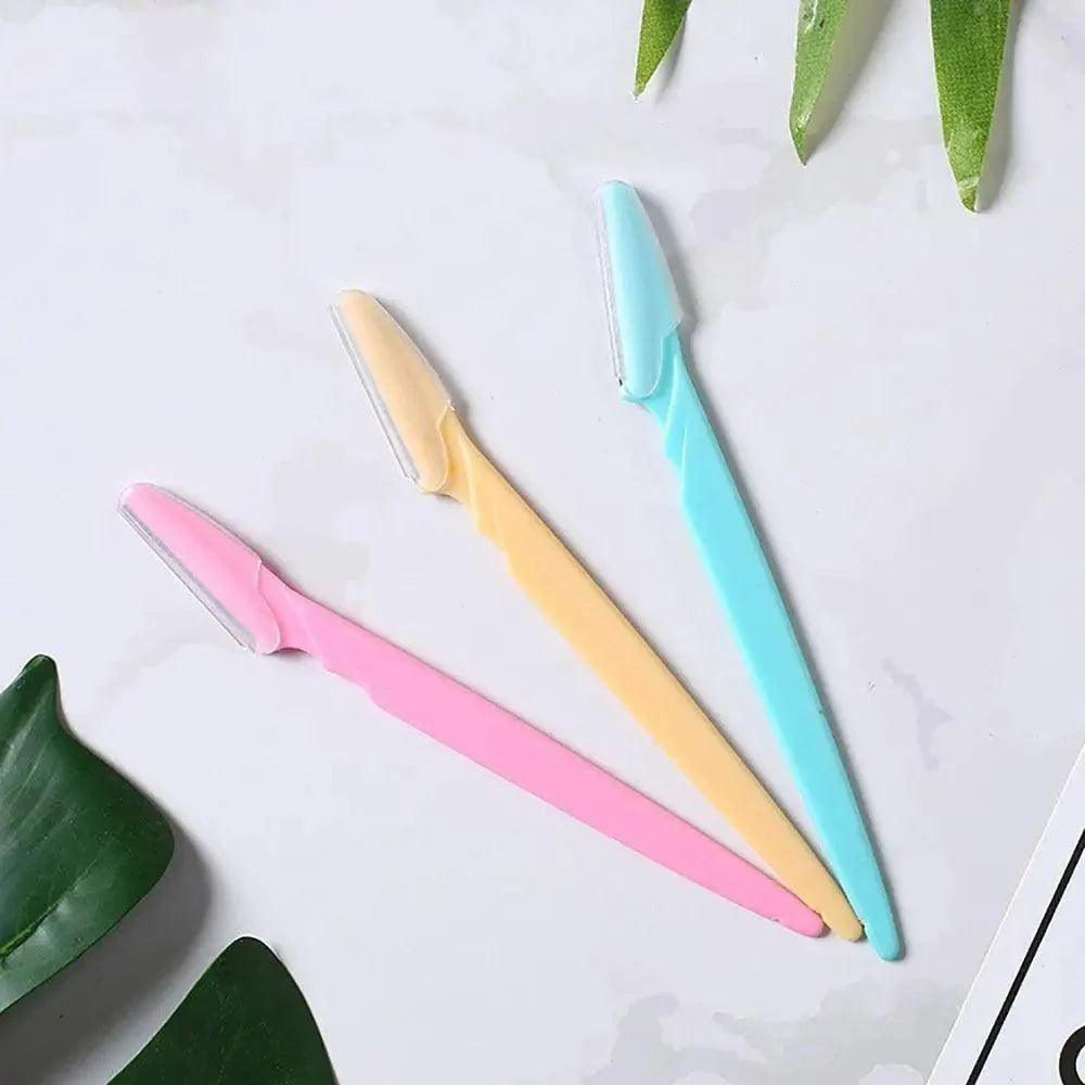 10pcs Exfoliating Dermaplaning Eyebrow Razor - Facial Hair Remover Women Beauty Makeup Skin Care Tools