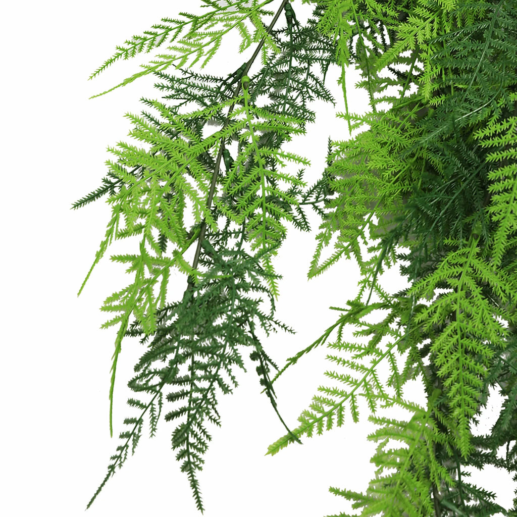 Lace Fern Garland Artificial Hanging Bush 5.9×30in – NFPA 701 Certified – UV Resistant