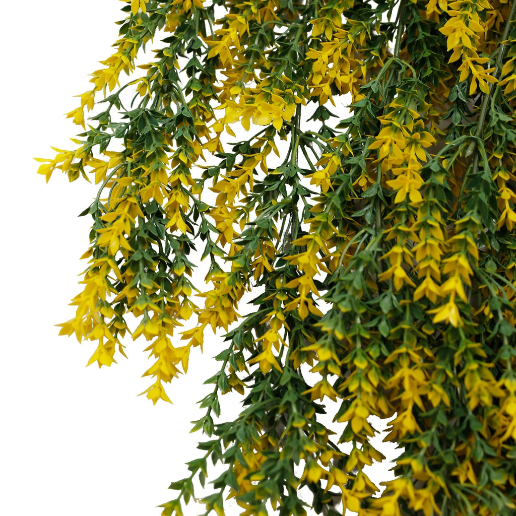 Yellow and Green Willow Leaf Garland Artificial Hanging Bush  7.1×30in – NFPA 701 Certified – UV Resistant