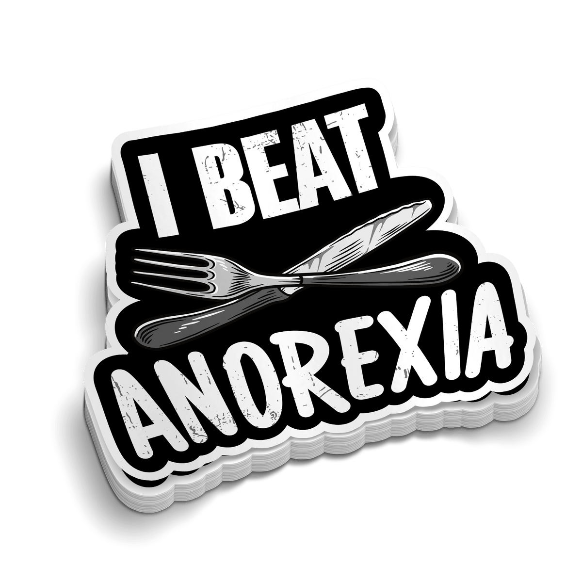Beat Anorexia  Hard Hat Decal