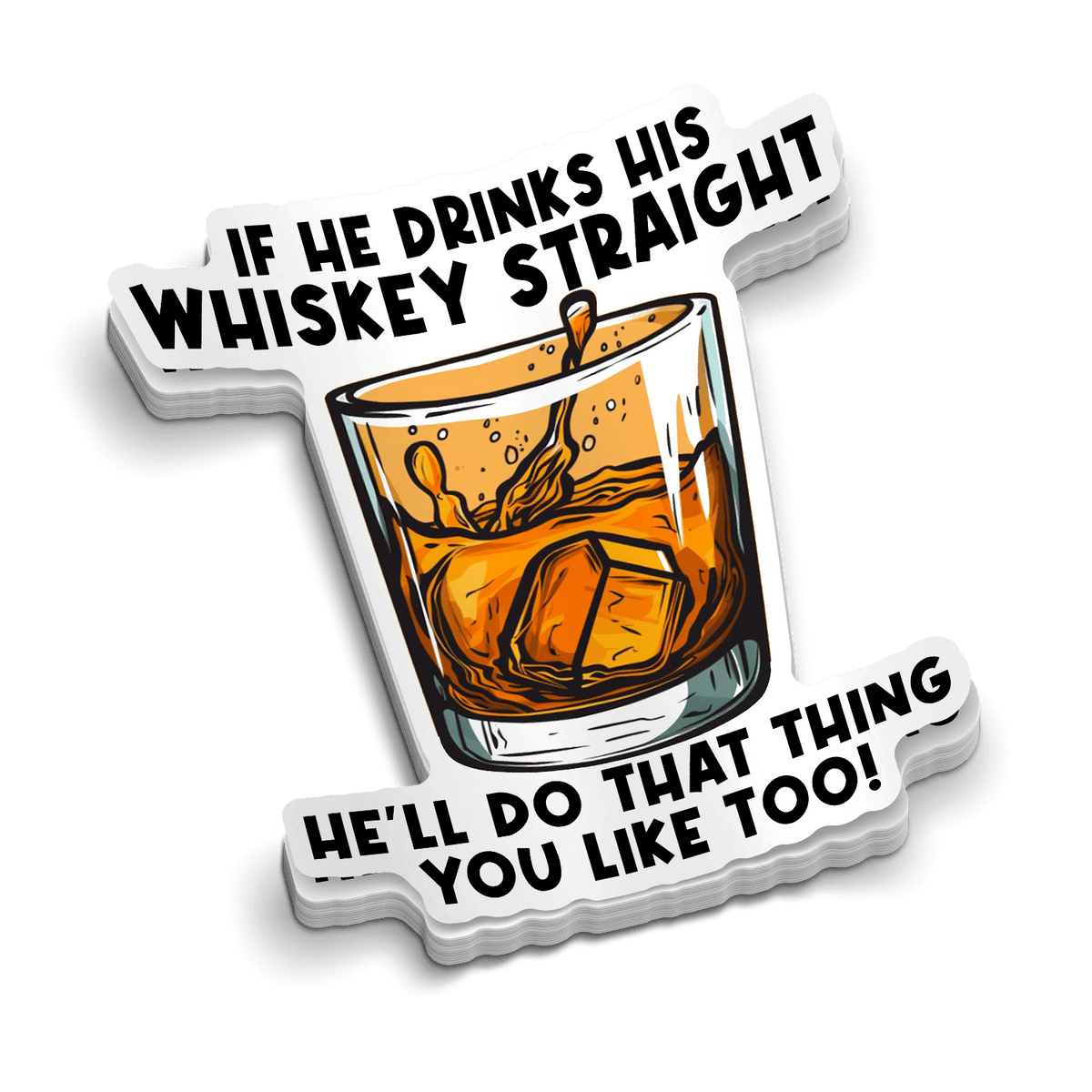 Whiskey Straight - Hard Hat Decal
