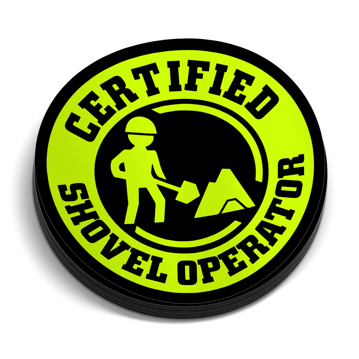 Shovel Operator Hard Hat Decal