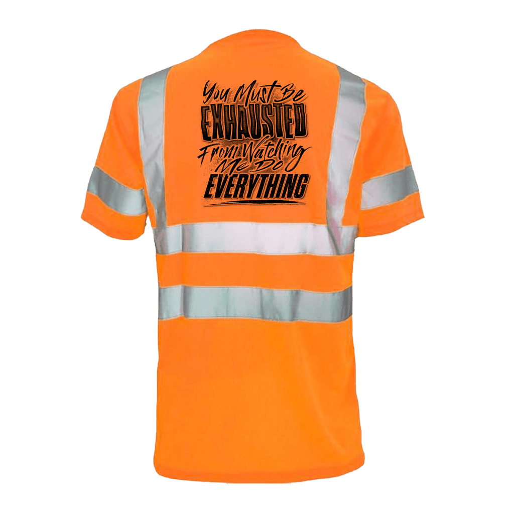 Exhausted - Reflective Safety T-Shirt