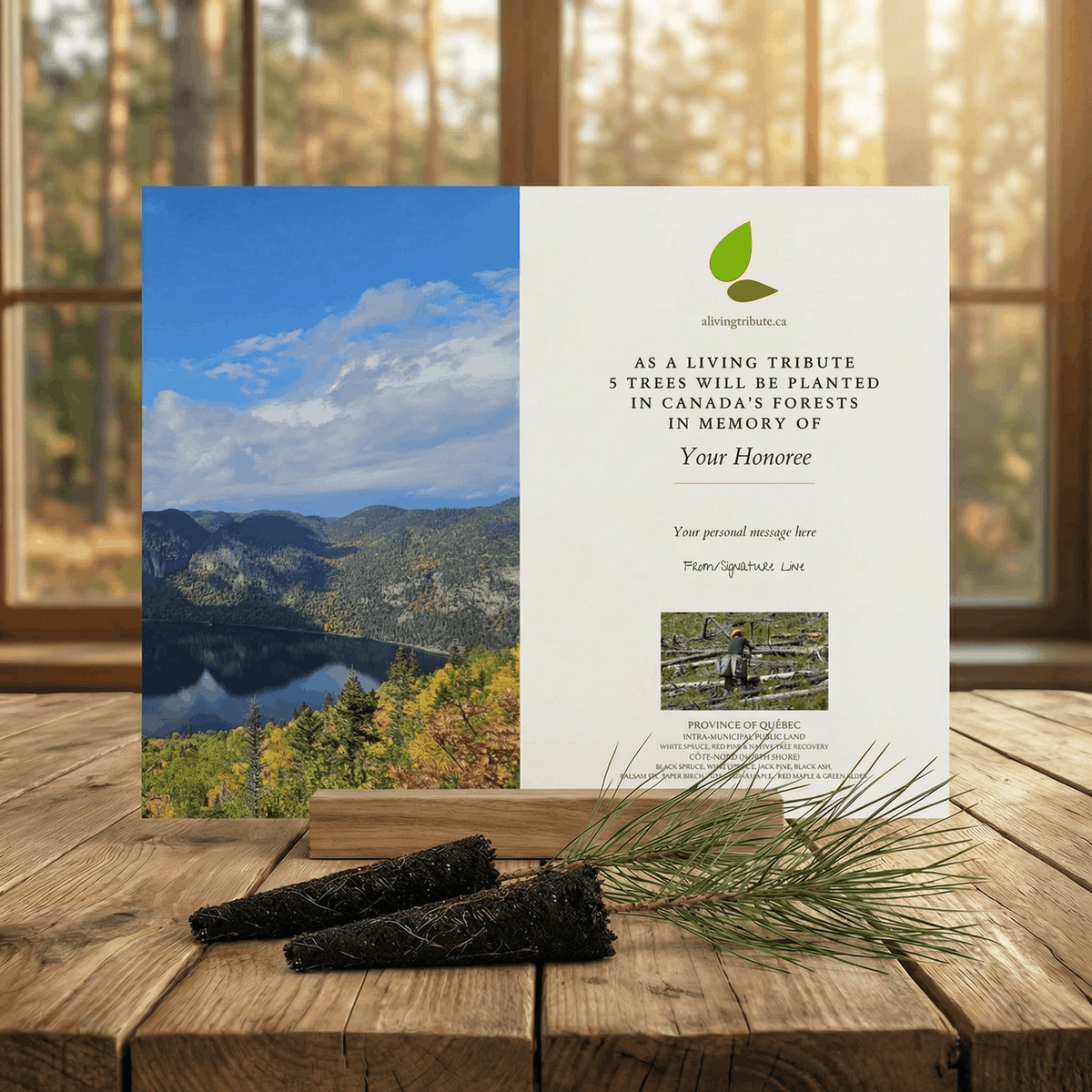 Plant a Tree in Canada with Mailed Commemorative Card