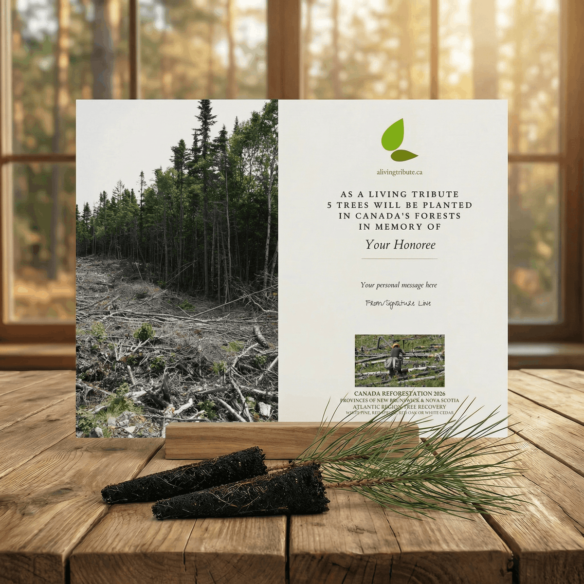 Plant a Tree in Canada with Mailed Commemorative Card