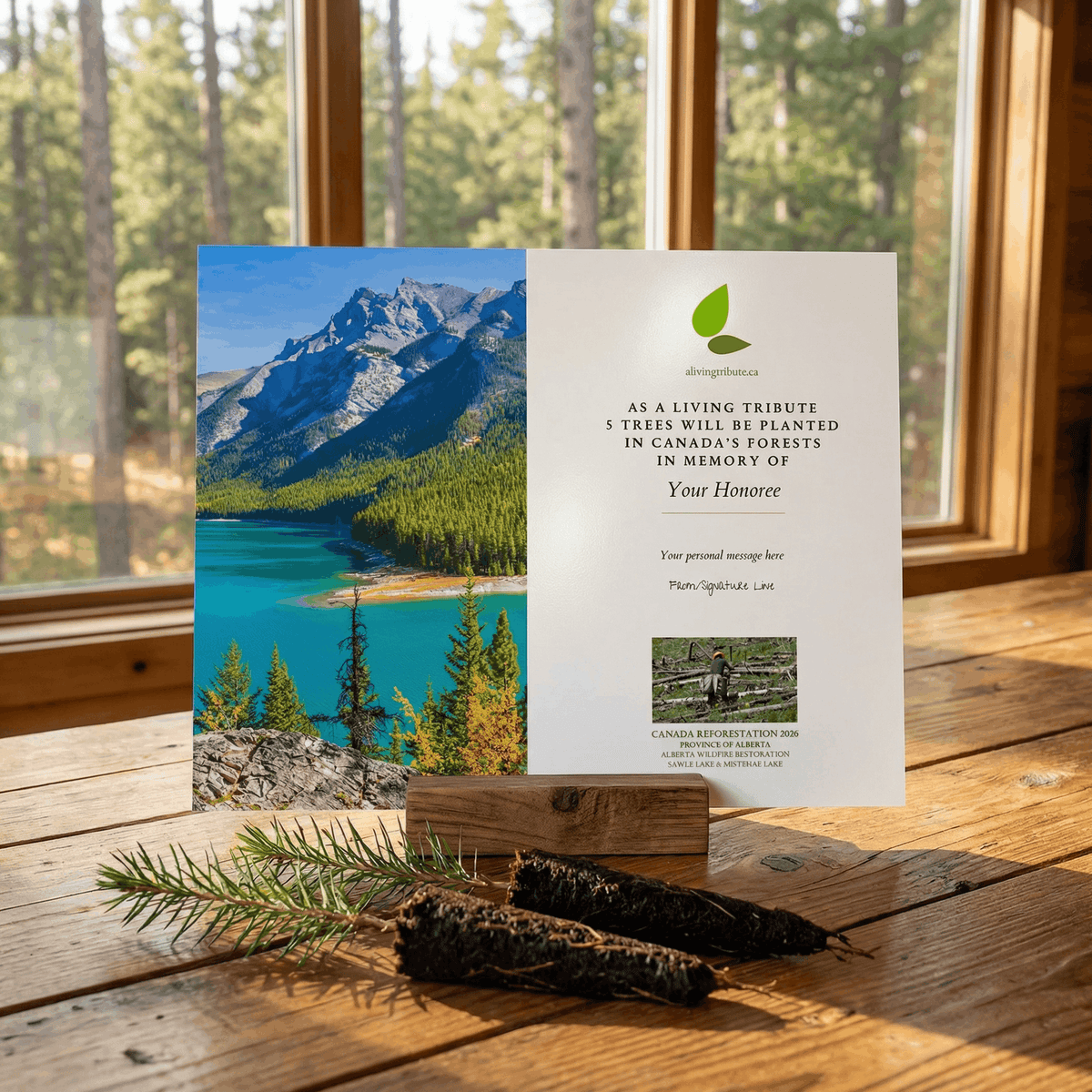 Plant a Tree in Canada with Mailed Commemorative Card