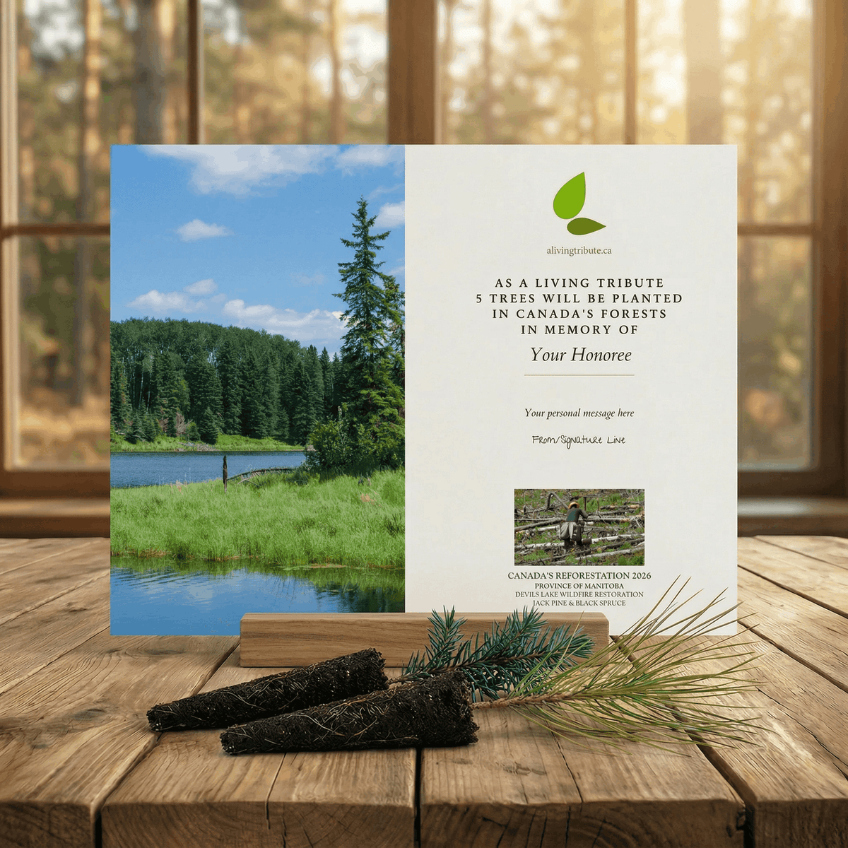 Plant a Tree in Canada with Mailed Commemorative Card