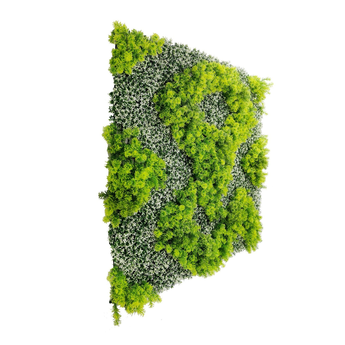 Natural Green and White Moss Artificial Vertical Garden Green Wall Panel 40×40in – UV Resistant – Commercial Grade