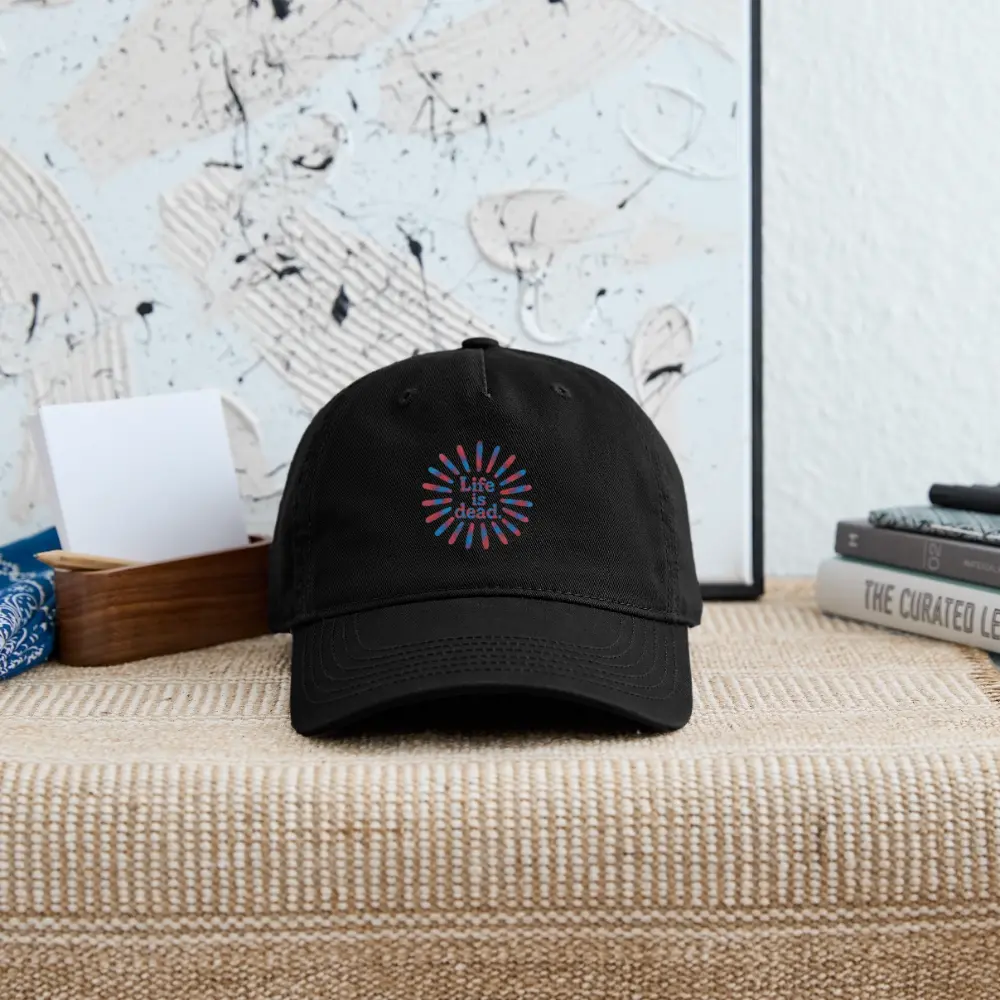 Life is DeadRed & Blue TieDye Sunburst Dad Hat