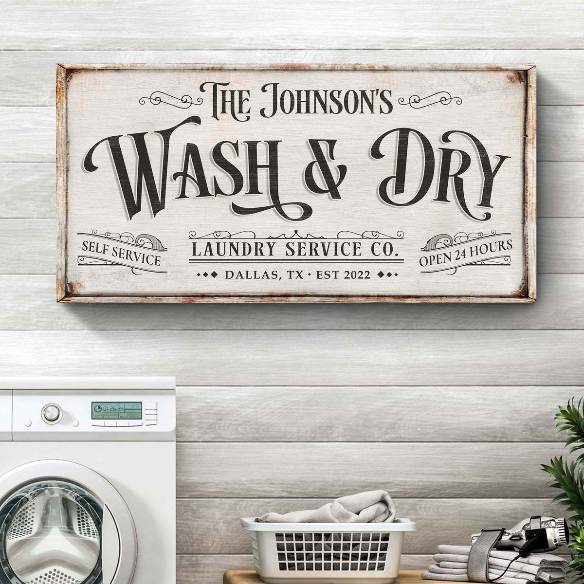 Personalized Laundry Service Sign