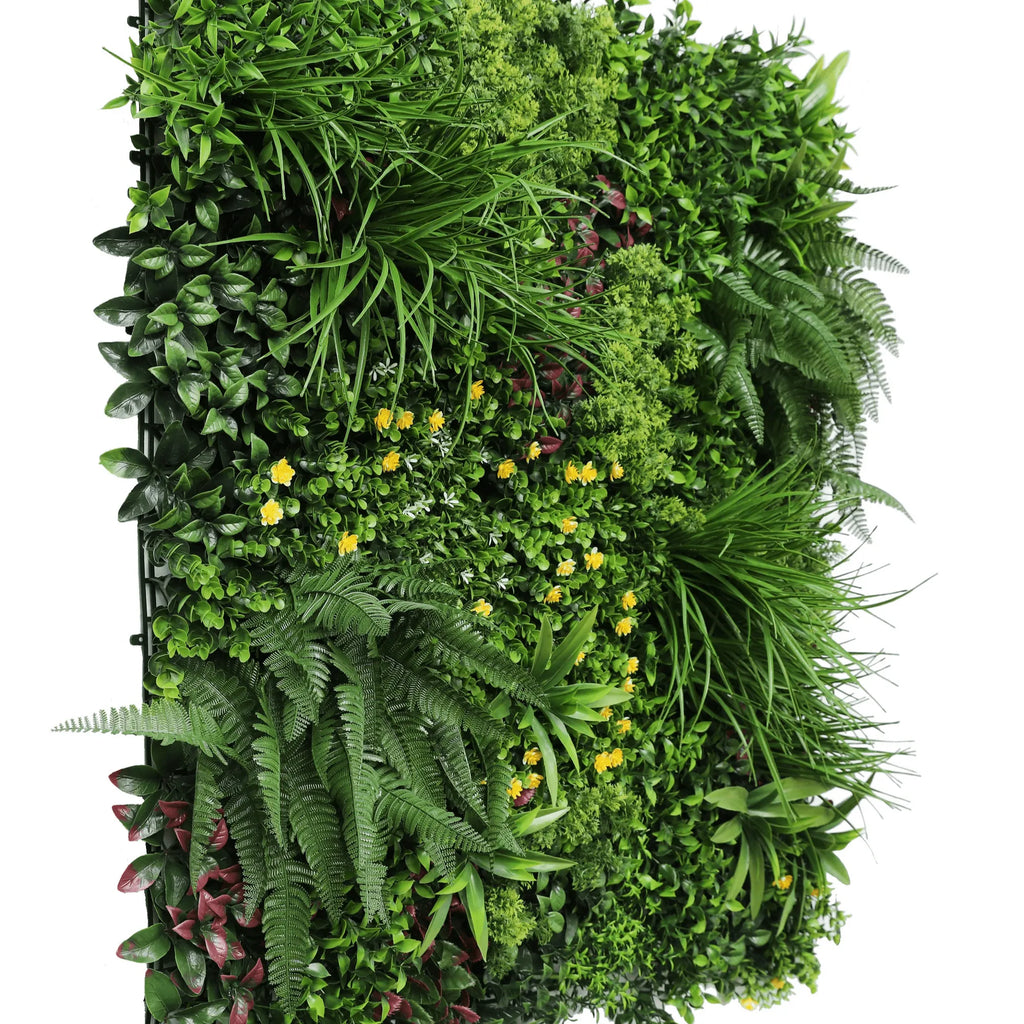 Country Fern Artificial Vertical Garden Green Wall Panel 40×40in 11 SQ FT – UV Resistant – Commercial Grade