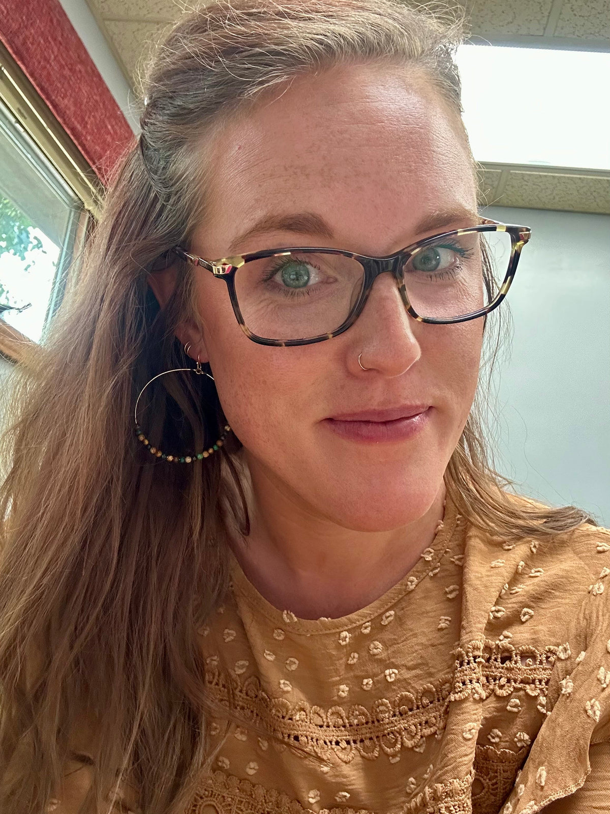 Beautiful Beaded Hoop Earrings