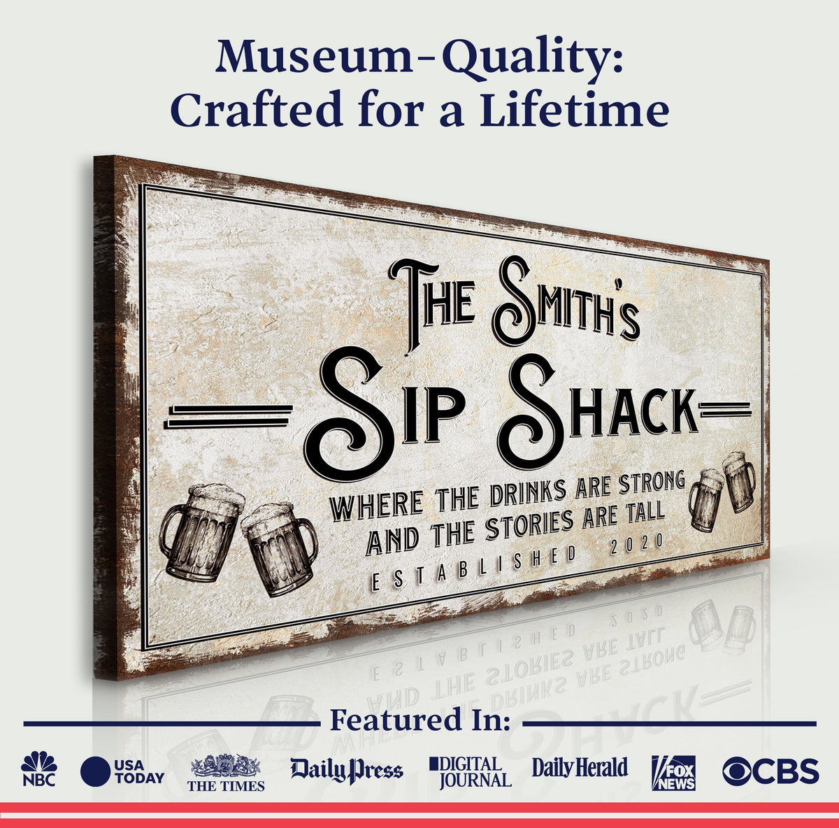Family Sip Shack Bar Sign