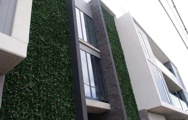 Photinia Artificial Vertical Garden Green Wall Panel 40×40in 11 SQ FT – UV Resistant – Commercial Grade