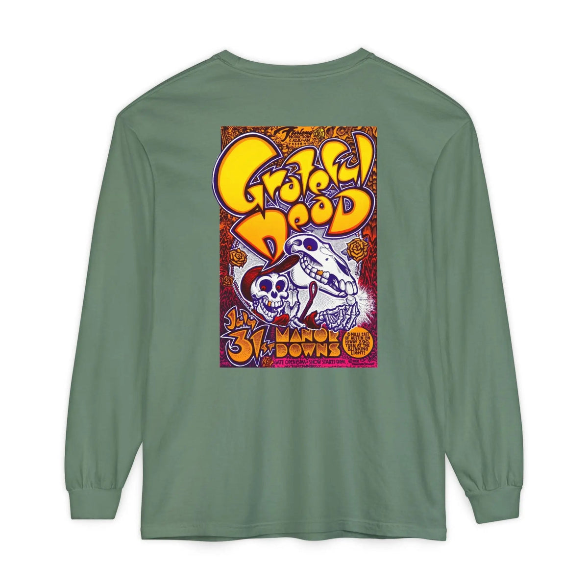 Austin, TX Concert Garment-Dyed Long Sleeve T-Shirt