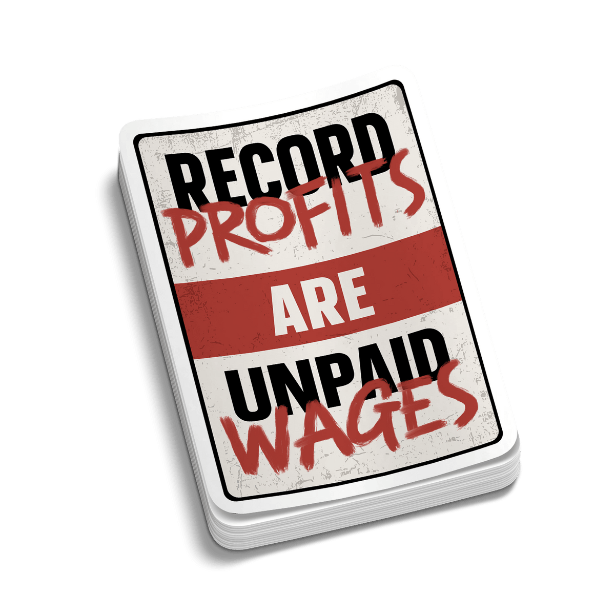 Unpaid Wages Hard Hat Decal
