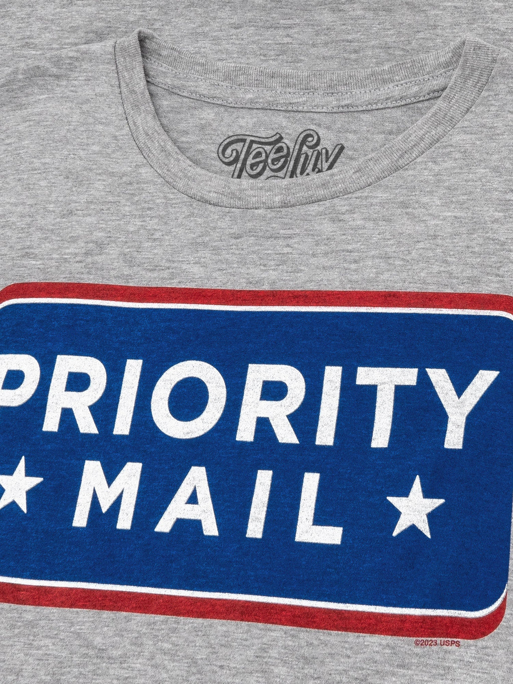 United States Postal Service USPS Priority Mail T-Shirt - Athletic Heather Gray