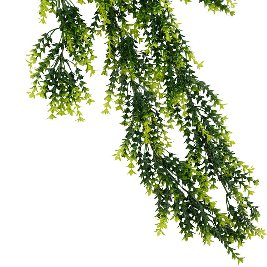 Vivid Green Dense Fern Artificial Hanging Plant 30in – UV Resistant
