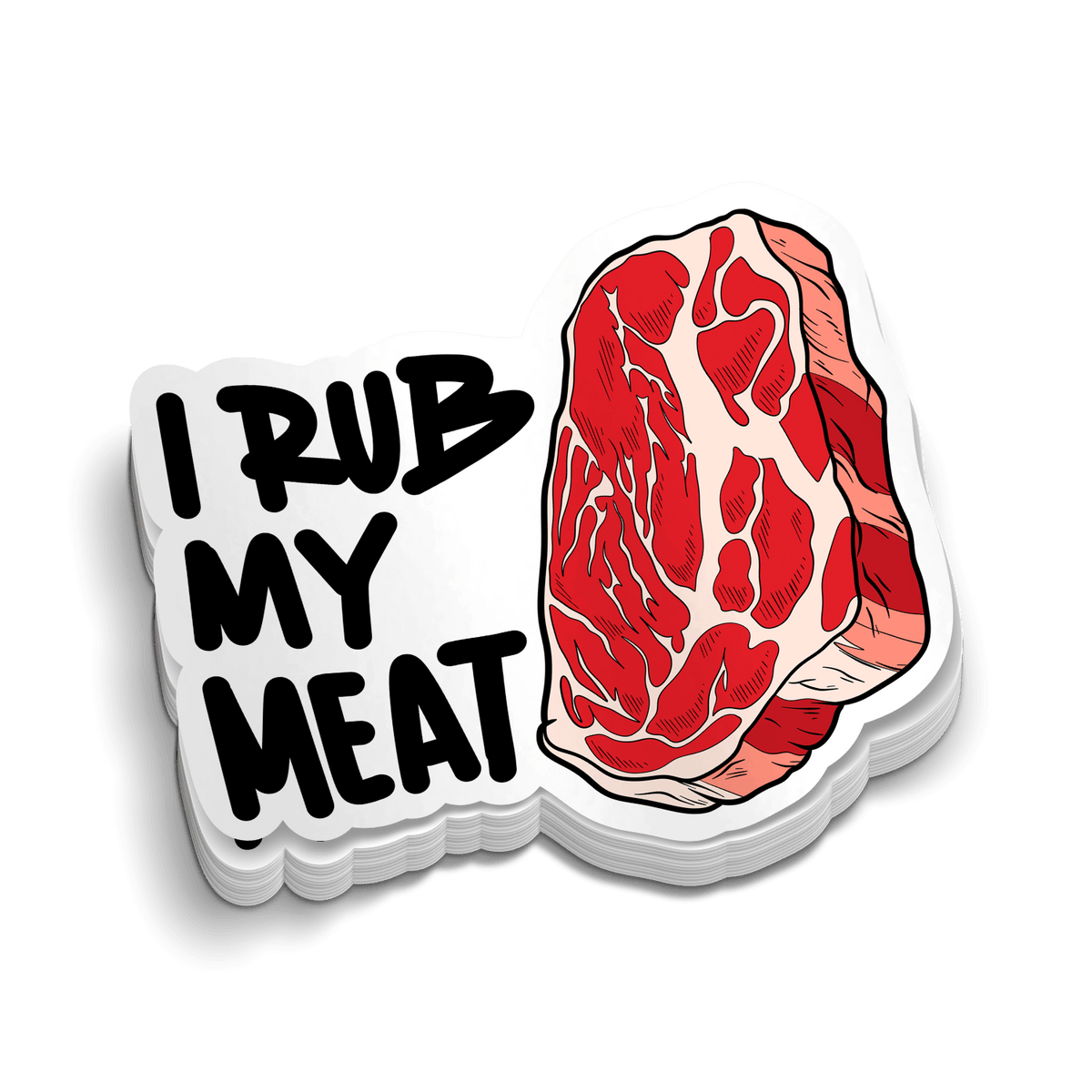 Rub Meat - Hard Hat Decal