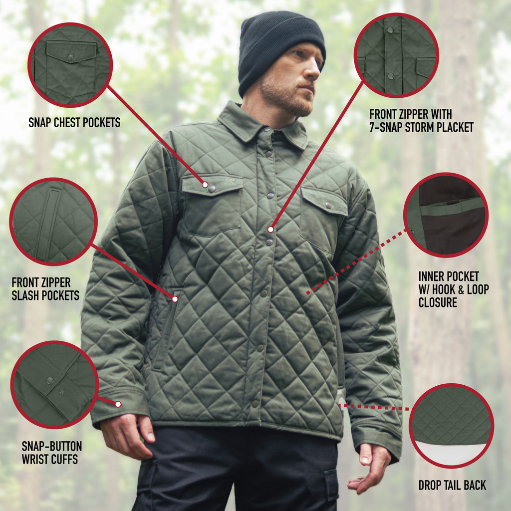 Rothco Diamond Quilted Cotton Insulated Jacket