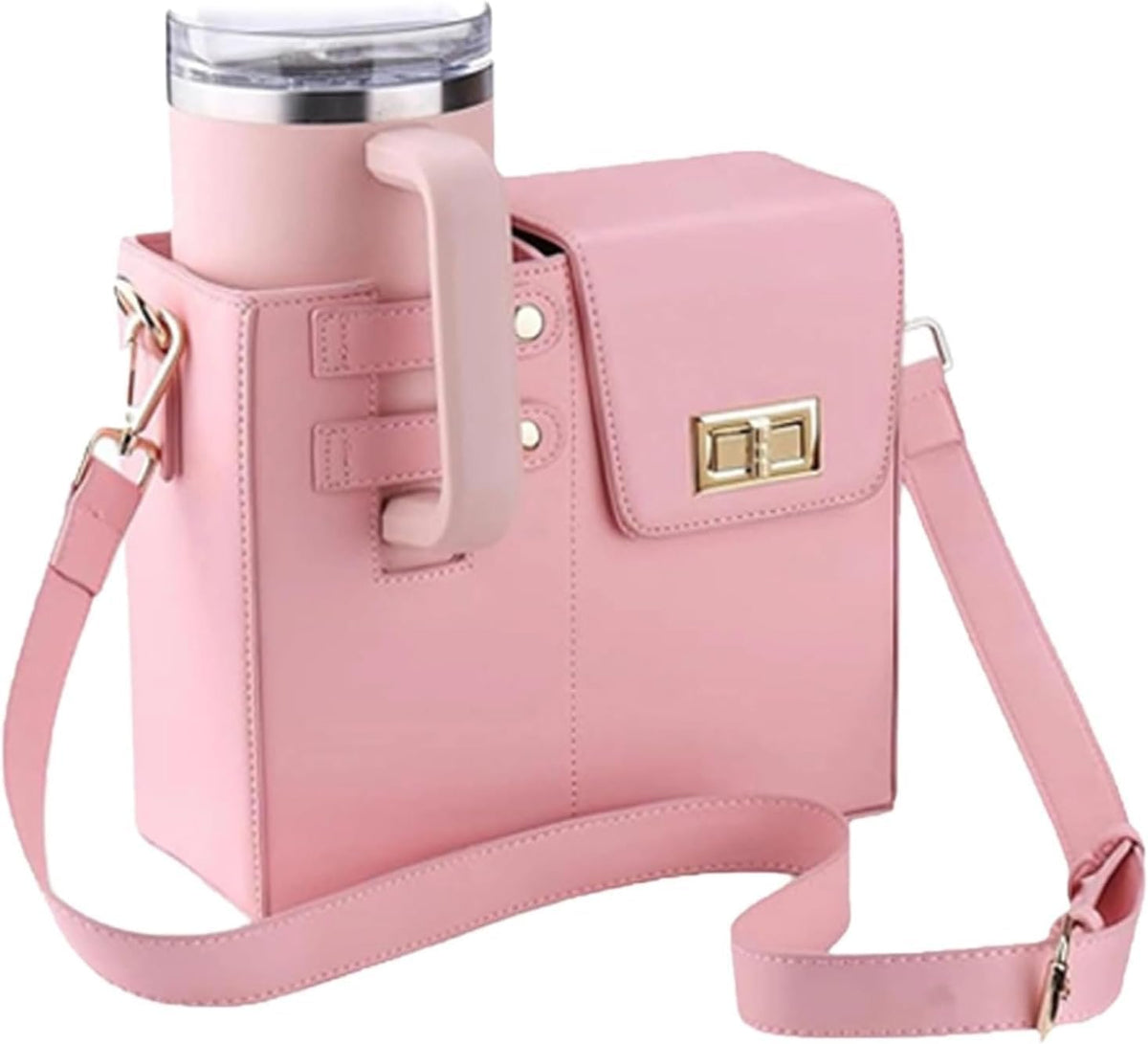 BBIQI Stanley Bag Stanley Cup Purse Water Bottle Bag Stanley Cup Holder with Strap Outdoor Crossbody Bag for Stanley Cup