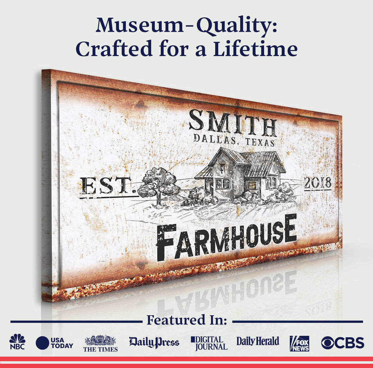 Rustic Farmhouse Personalized Sign III