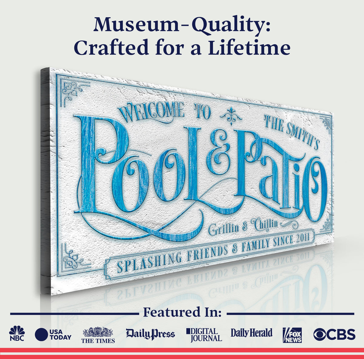 Personalized Swimming Pool Sign