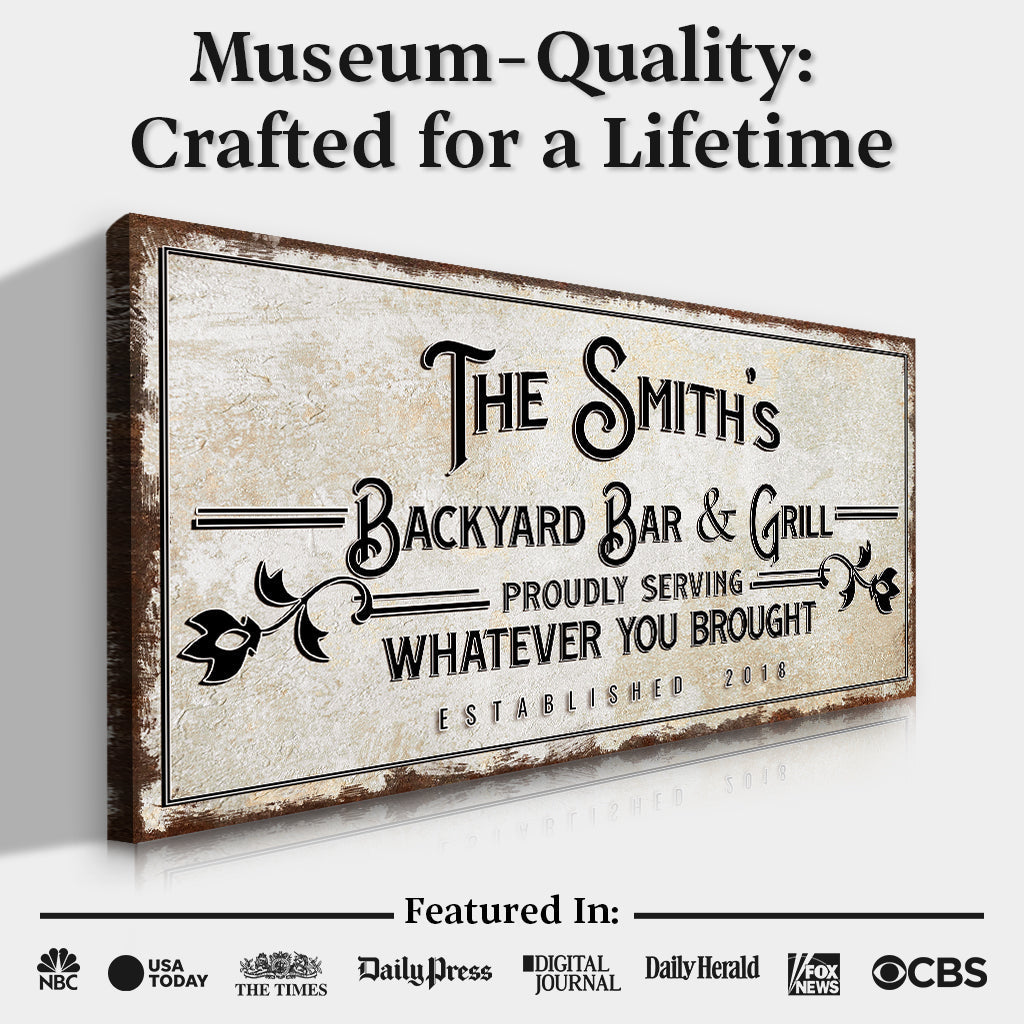 Backyard Bar & Grill Sign