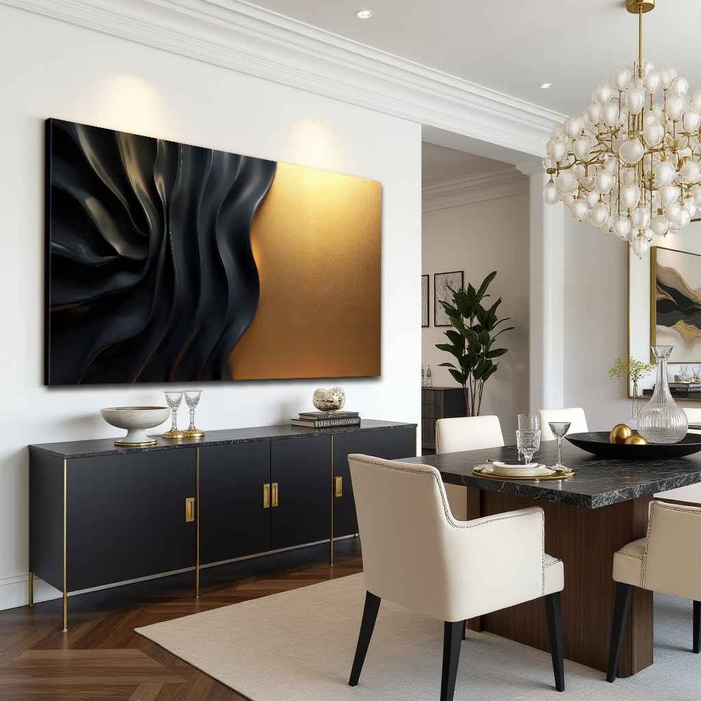 Black And Gold Minimalist Abstract XIII