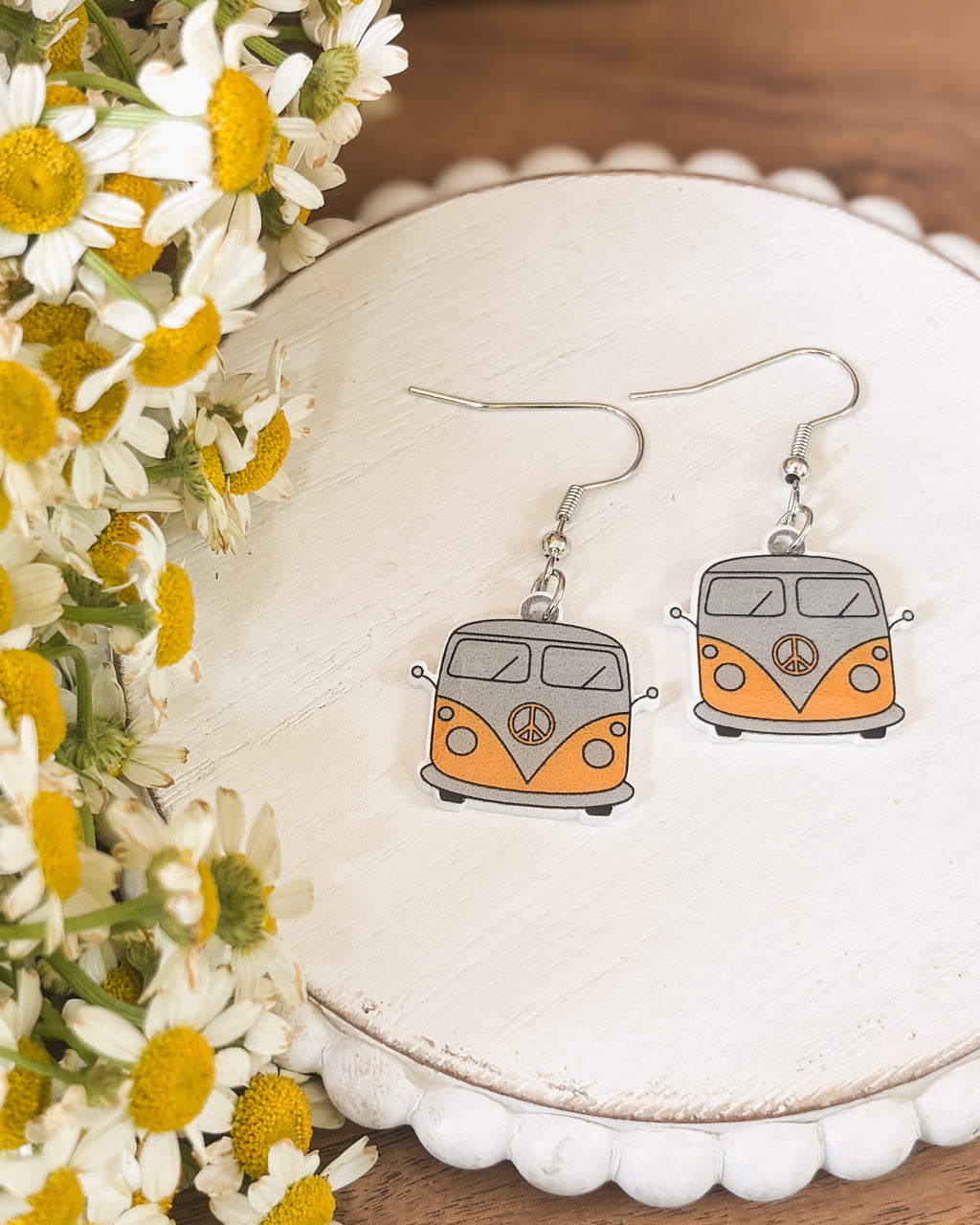 Adorable Vintage Van Earrings