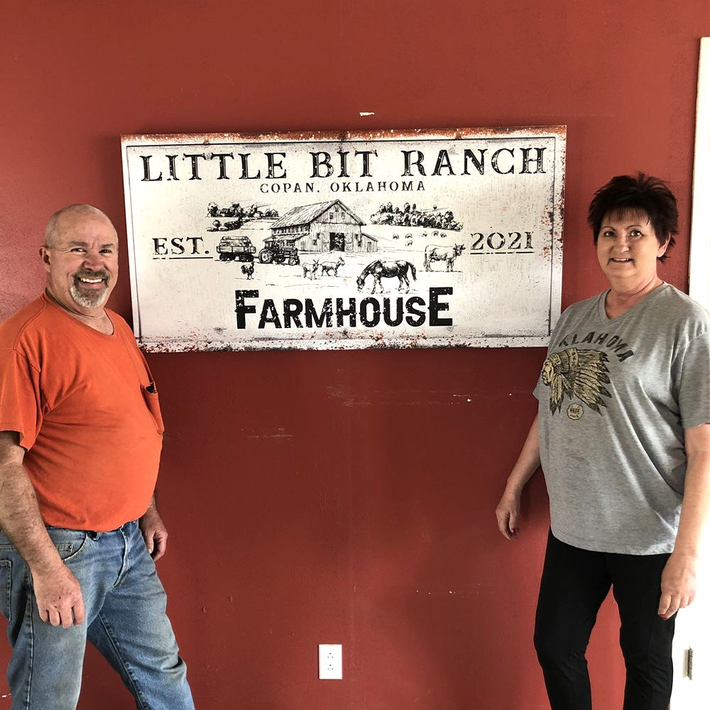 Rustic Farmhouse Personalized Sign II