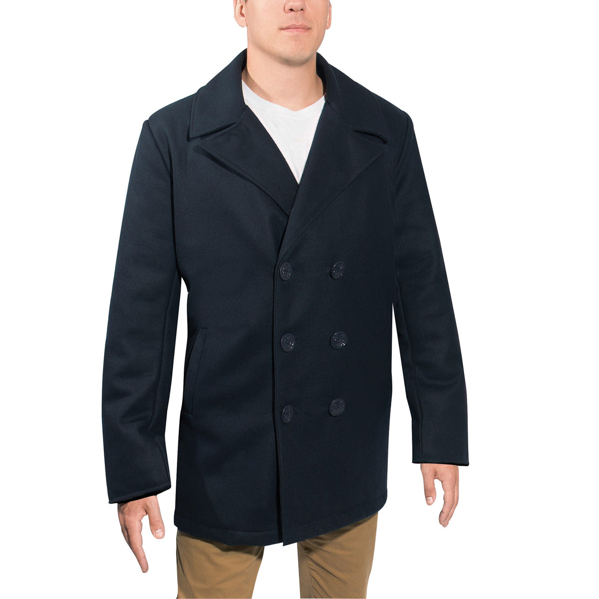 Rothco Naval Heritage Pea Coat - Available in Black or Navy Blue