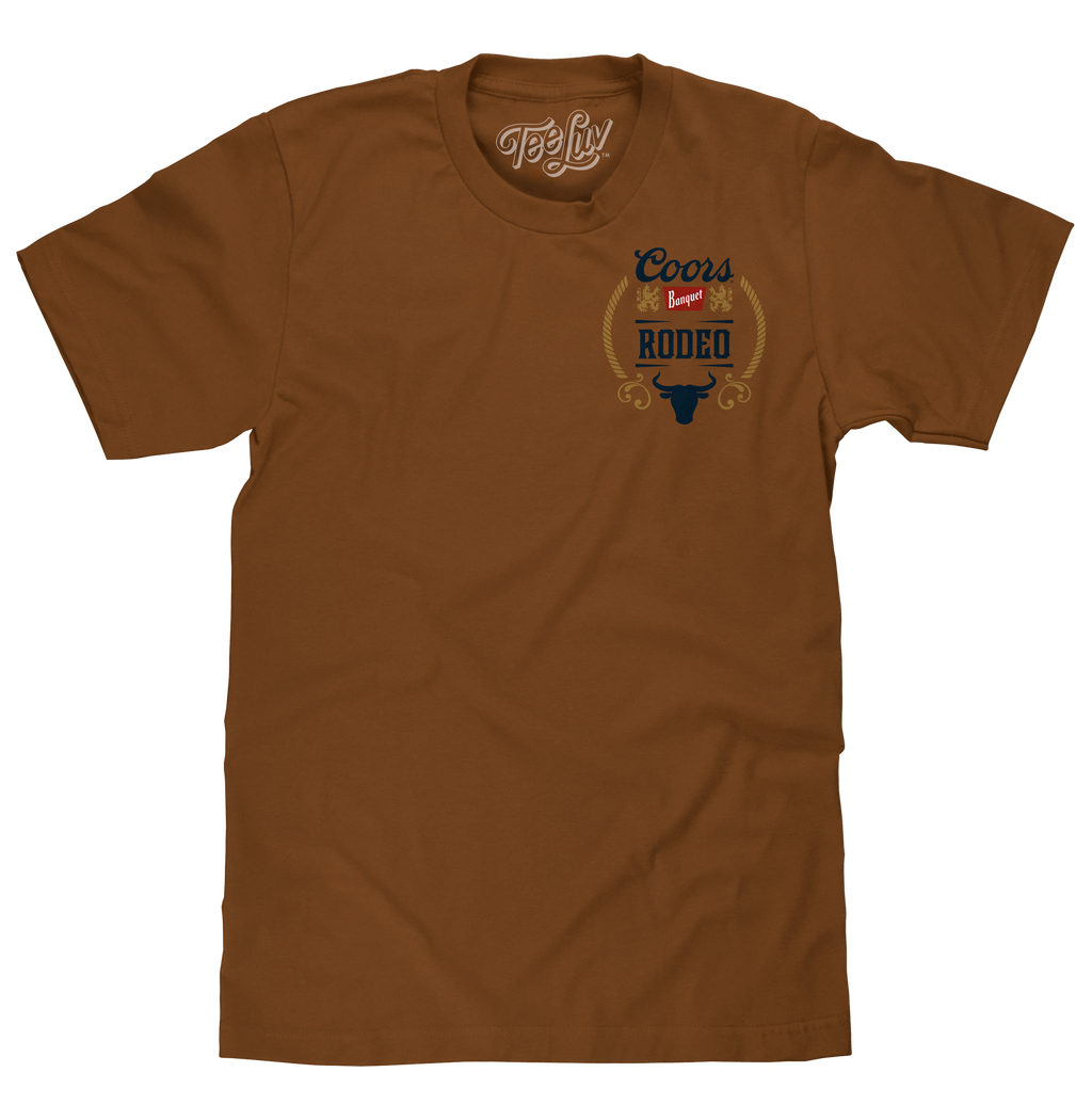 Coors Banquet Rodeo Bull Beer Front and Back T-Shirt