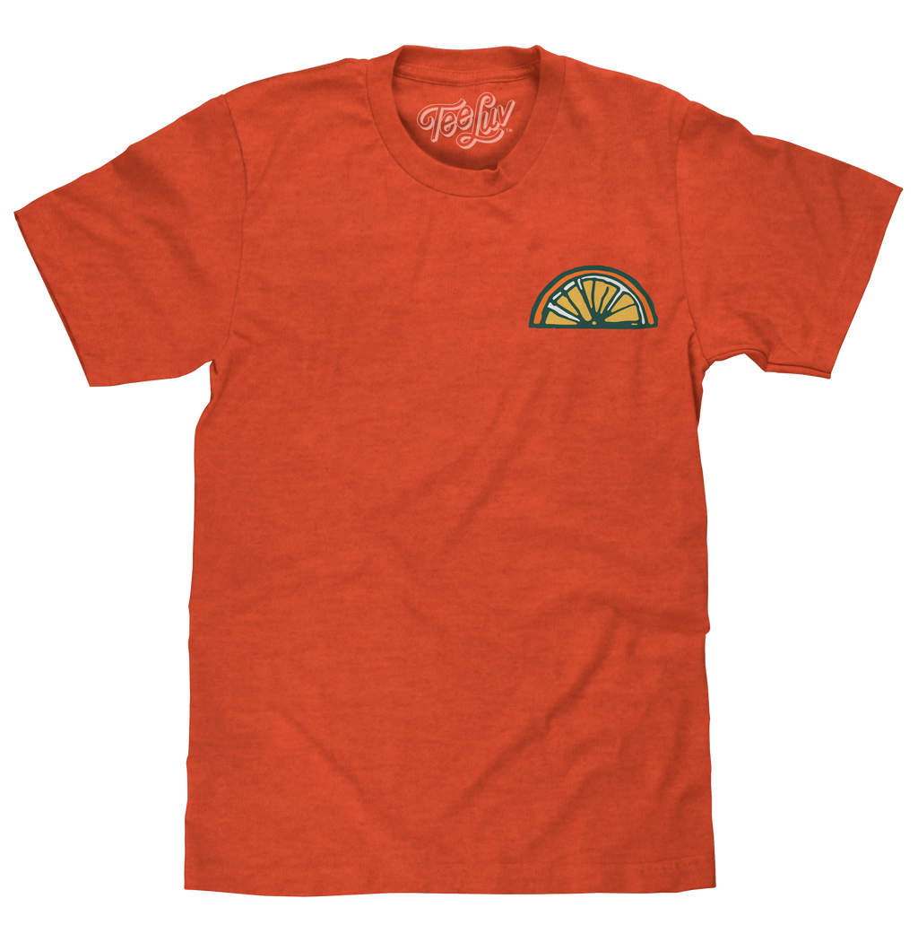 Orange Crush Soda Front and Back Print T-Shirt - Orange Heather