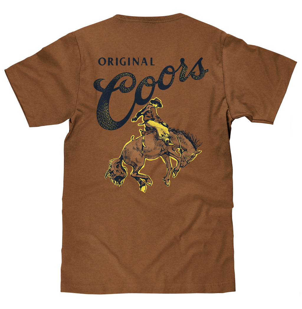 Coors Original Rodeo Cowboy Front/Back T-Shirt - Brown Sugar