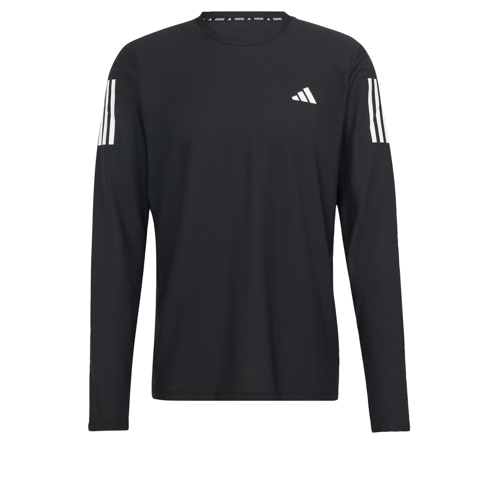 adidas Mens Own The Run Long Sleeve T-Shirt Black XX-Large Tall