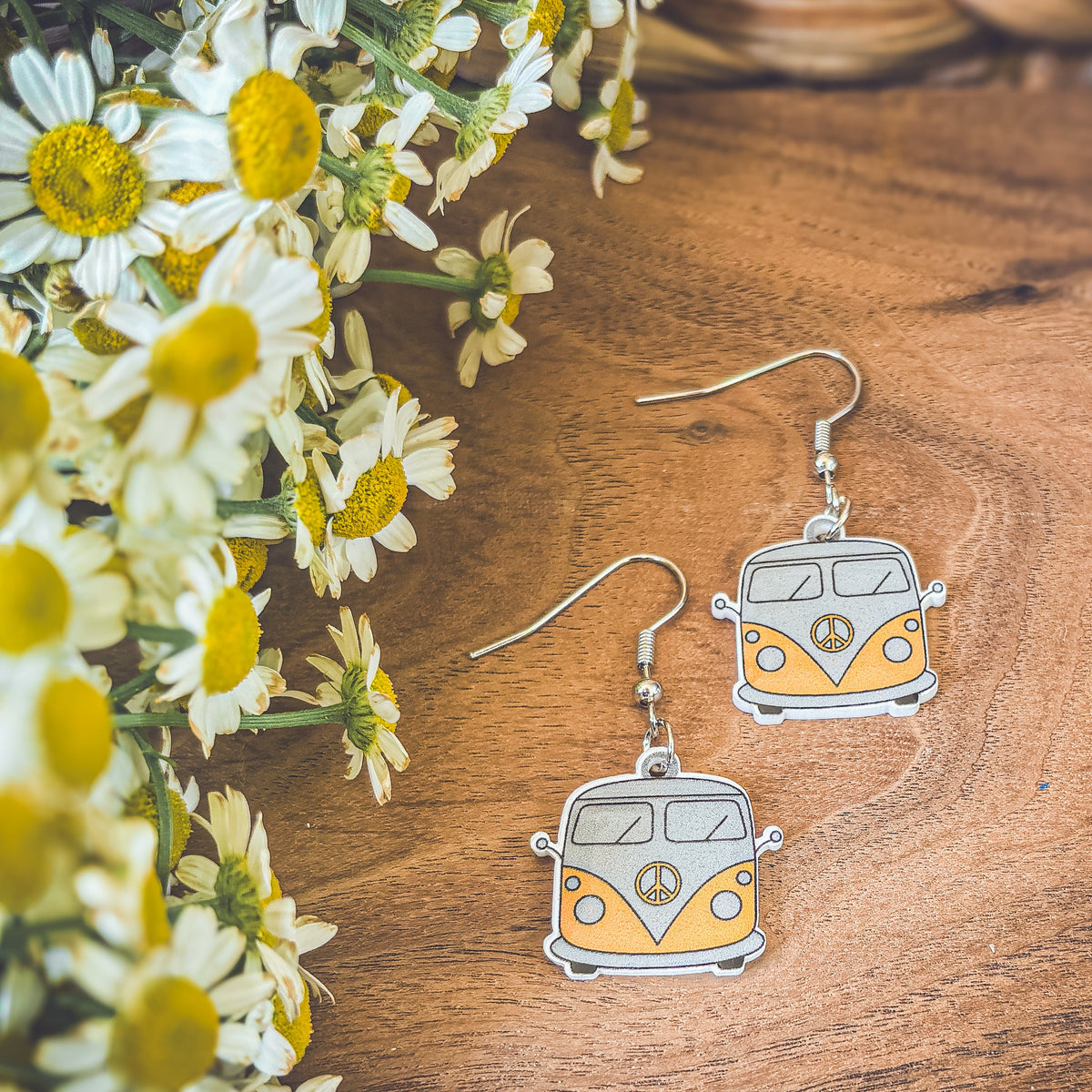 Adorable Vintage Van Earrings