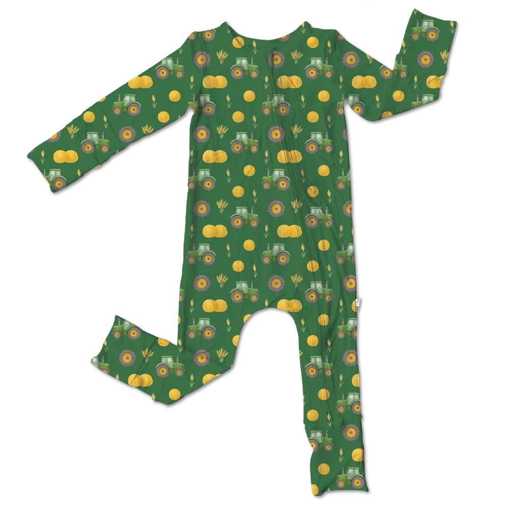 Braxton Tractors Bamboo Convertible Footie