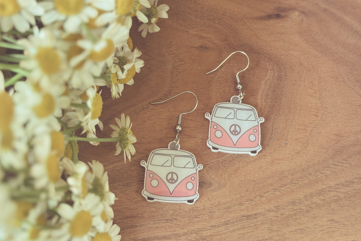 Adorable Vintage Van Earrings