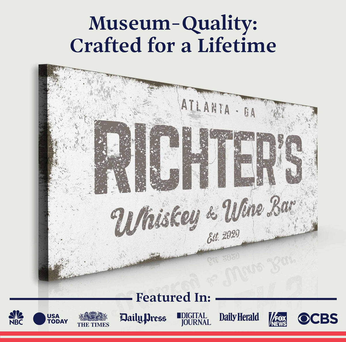 Whiskey And Wine Bar Sign