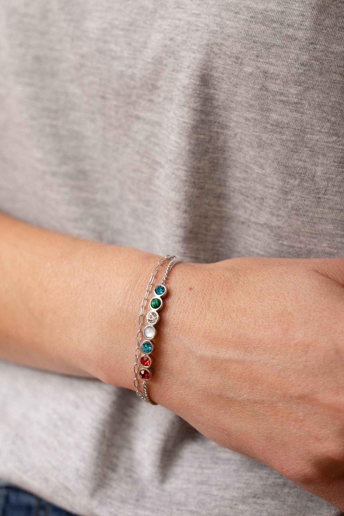 Grandma Hidden Message Acrostic Bolo Bracelet