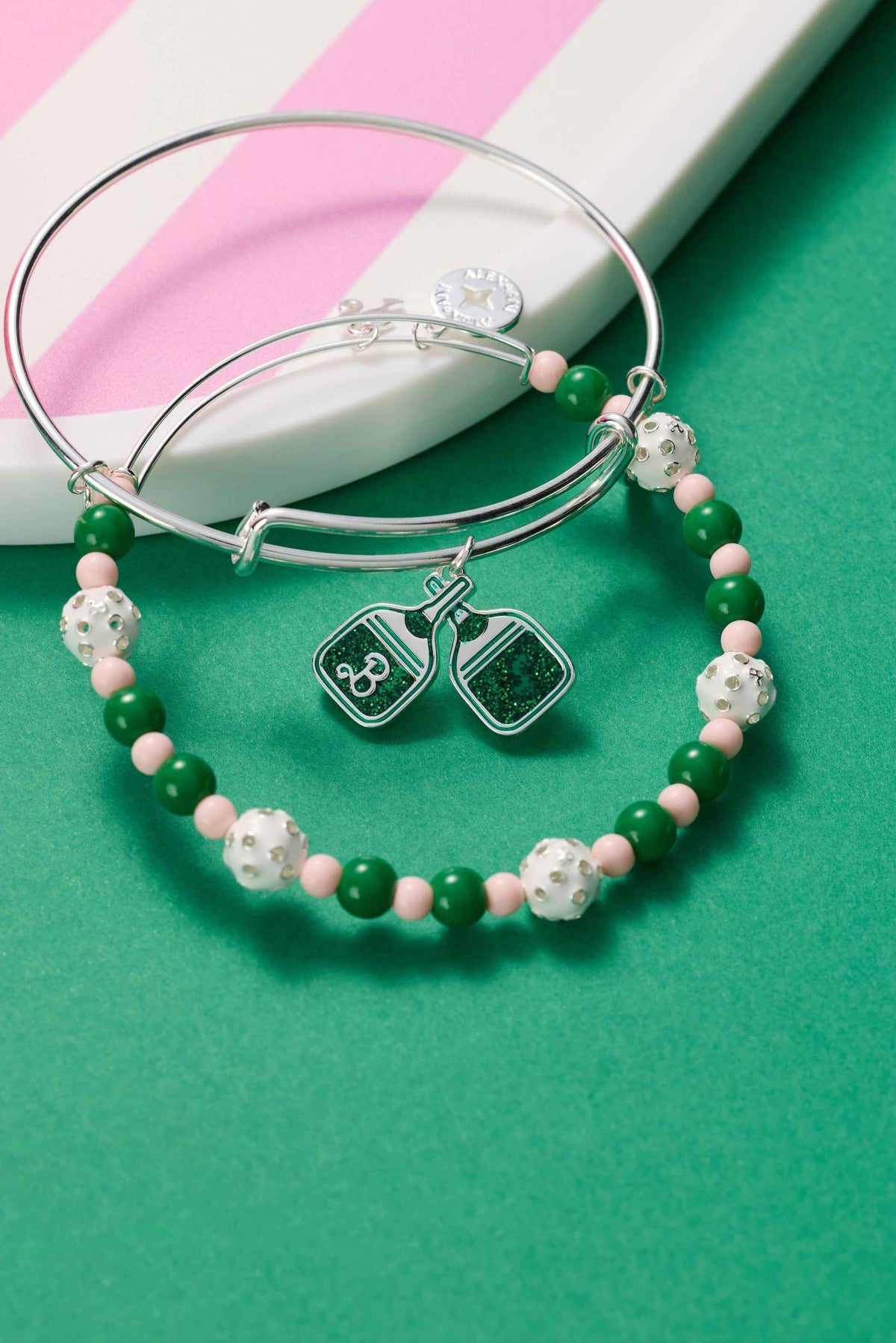 Barbie™ Pickleball Beaded Charm Bangle