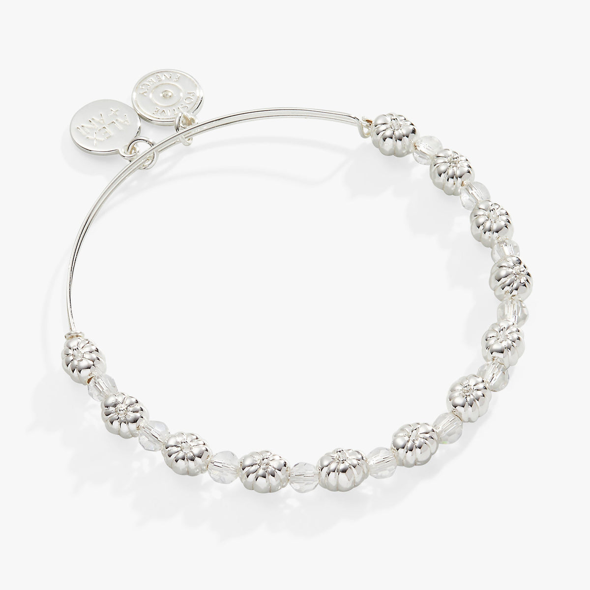 Pumpkin + Crystal Beaded Bangle