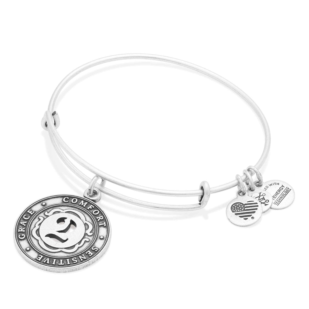 Number Charm Bangle Bracelet
