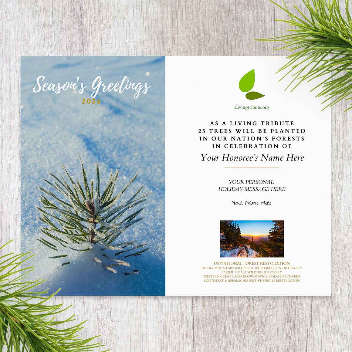 Plant a Tree Holiday Card 2026