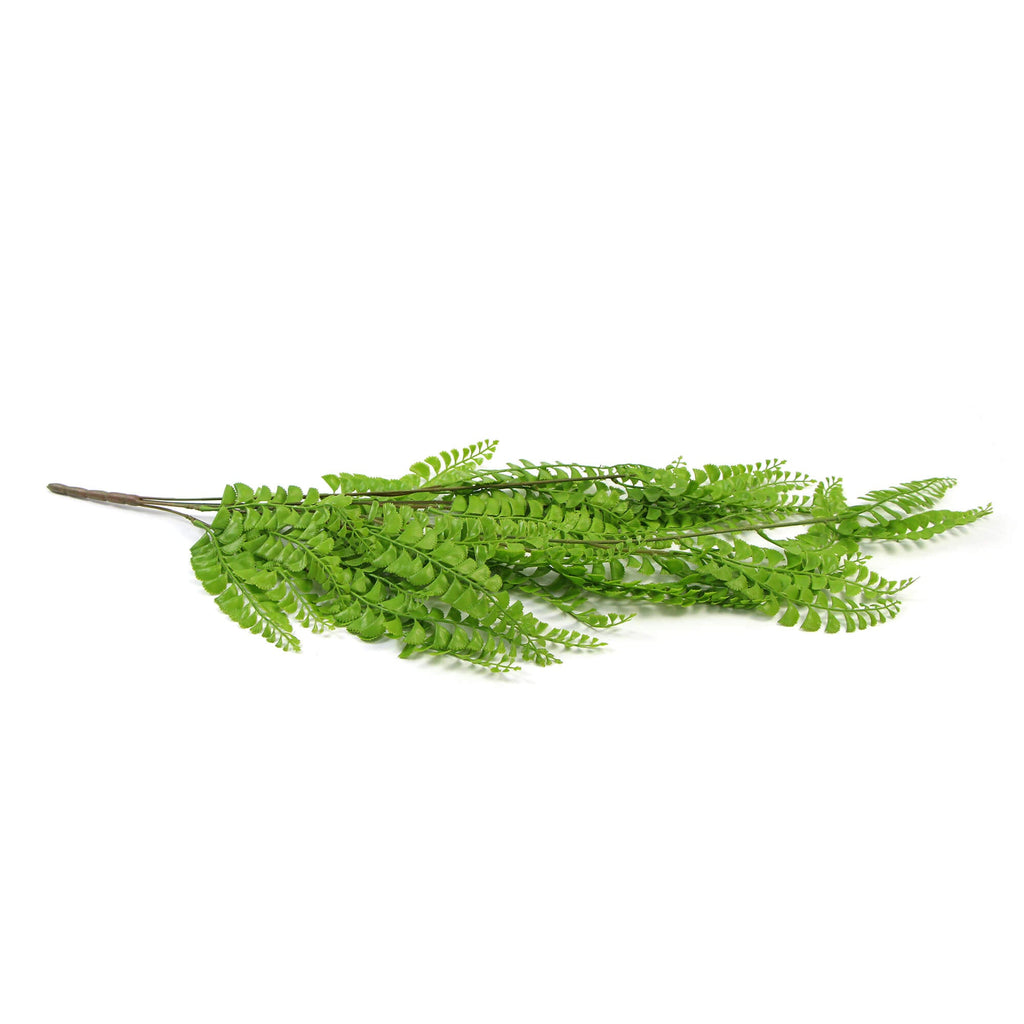 Dark Green Button Fern Artificial Hanging Plant 31in – UV Resistant