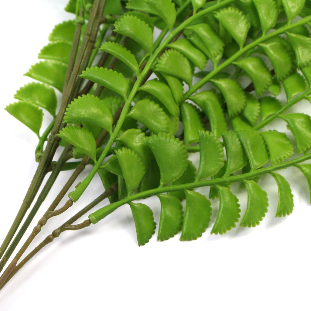 Dark Green Button Fern Artificial Hanging Plant 31in – UV Resistant
